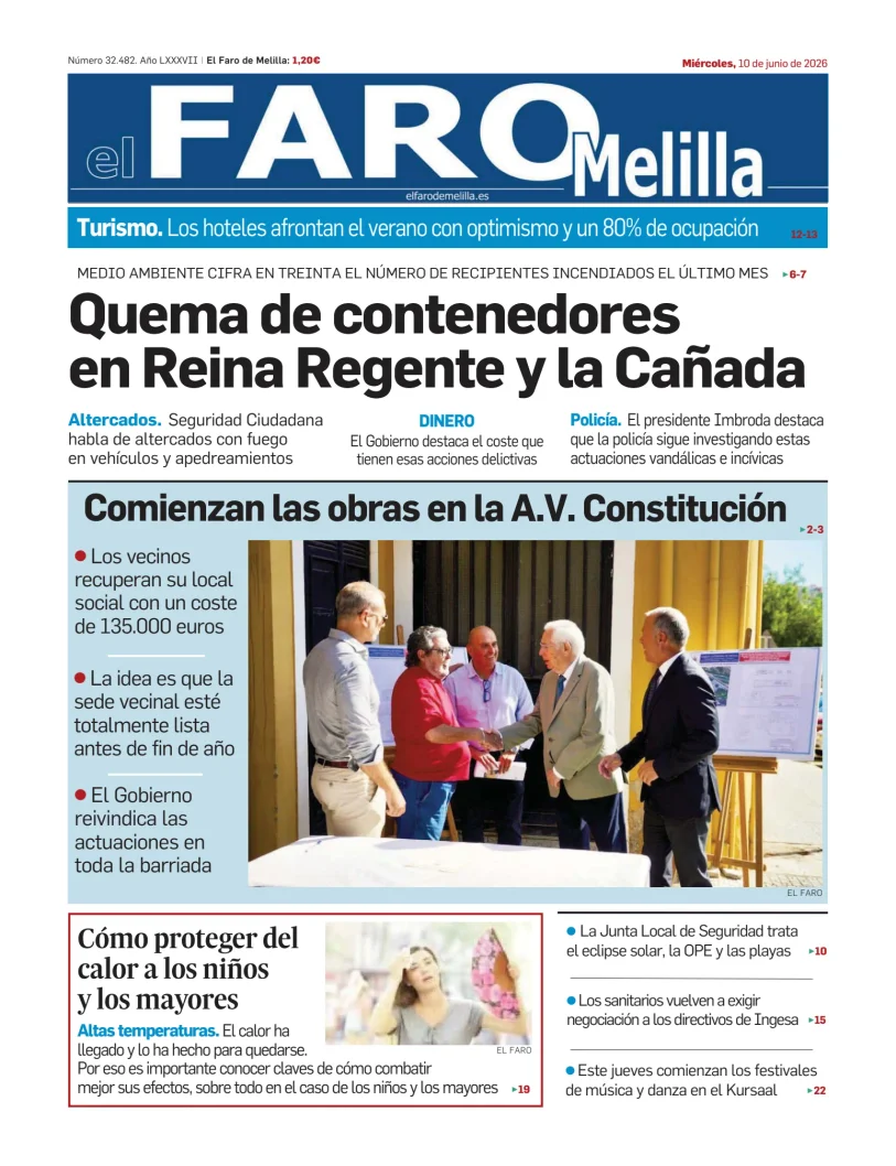 Portada de El Faro de Melilla