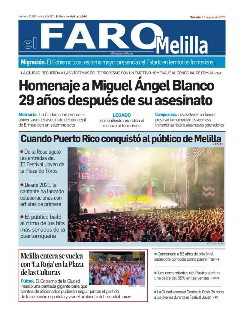 Portada de El Faro de Melilla