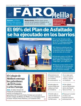 Portada de El Faro de Melilla, 11 de junio de 2026