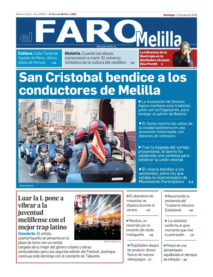 Portada de El Faro de Melilla