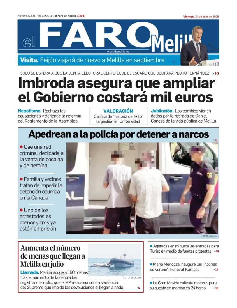 Portada de El Faro de Melilla