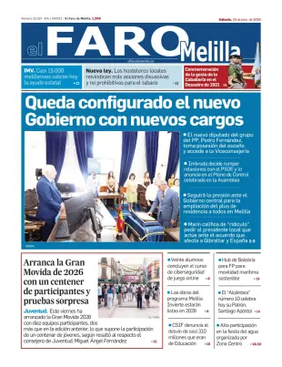 Portada de El Faro de Melilla, 25 de julio de 2026