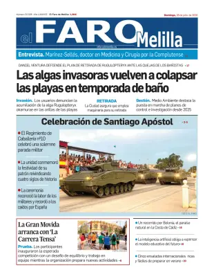 Portada de El Faro de Melilla, 26 de julio de 2026