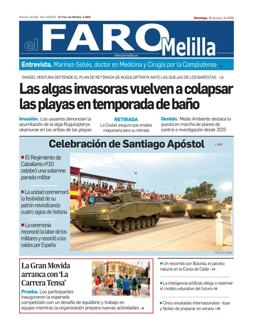 Portada de El Faro de Melilla