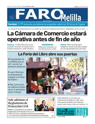 Portada de El Faro de Melilla, 4 de junio de 2026