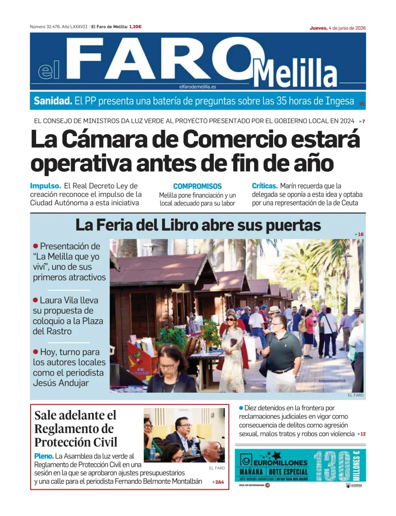 Portada de El Faro de Melilla