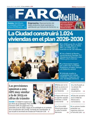 Portada de El Faro de Melilla, 5 de junio de 2026