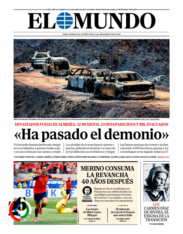 Portada de El Mundo Nacional, 10 de julio de 2026