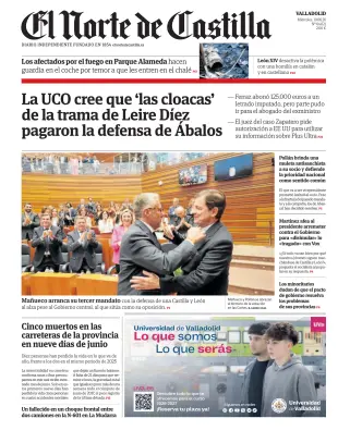 Portada de El Norte de Castilla, 10 de junio de 2026