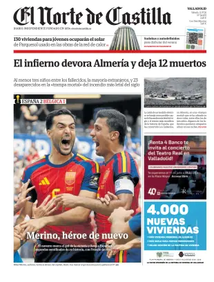 Portada de El Norte de Castilla, 11 de julio de 2026