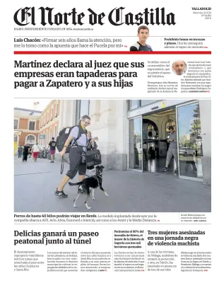 Portada de El Norte de Castilla, 22 de julio de 2026