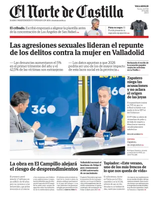 Portada de El Norte de Castilla, 24 de julio de 2026