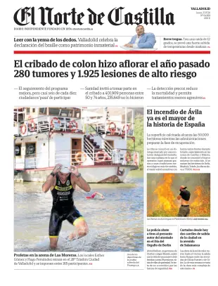 Portada de El Norte de Castilla, 27 de julio de 2026