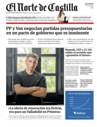 Portada de El Norte de Castilla, 3 de junio de 2026