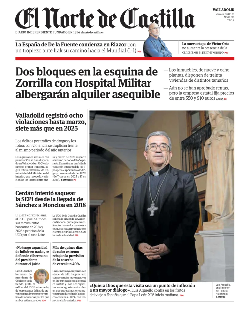 Portada de El Norte de Castilla