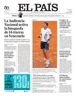 Portada de El País (Nacional), 1 de junio de 2026