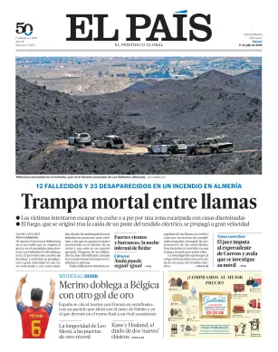 Portada de El País (Nacional), 11 de julio de 2026