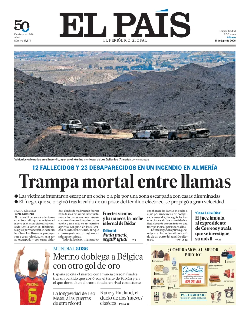Portada de El País (Nacional)
