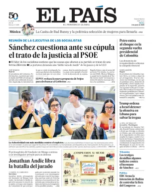 Portada de El País (Nacional), 2 de junio de 2026