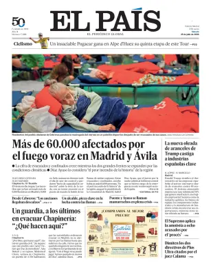 Portada de El País (Nacional), 25 de julio de 2026