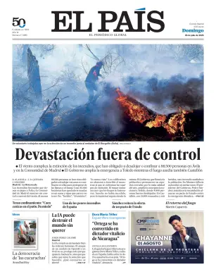 Portada de El País (Nacional), 26 de julio de 2026