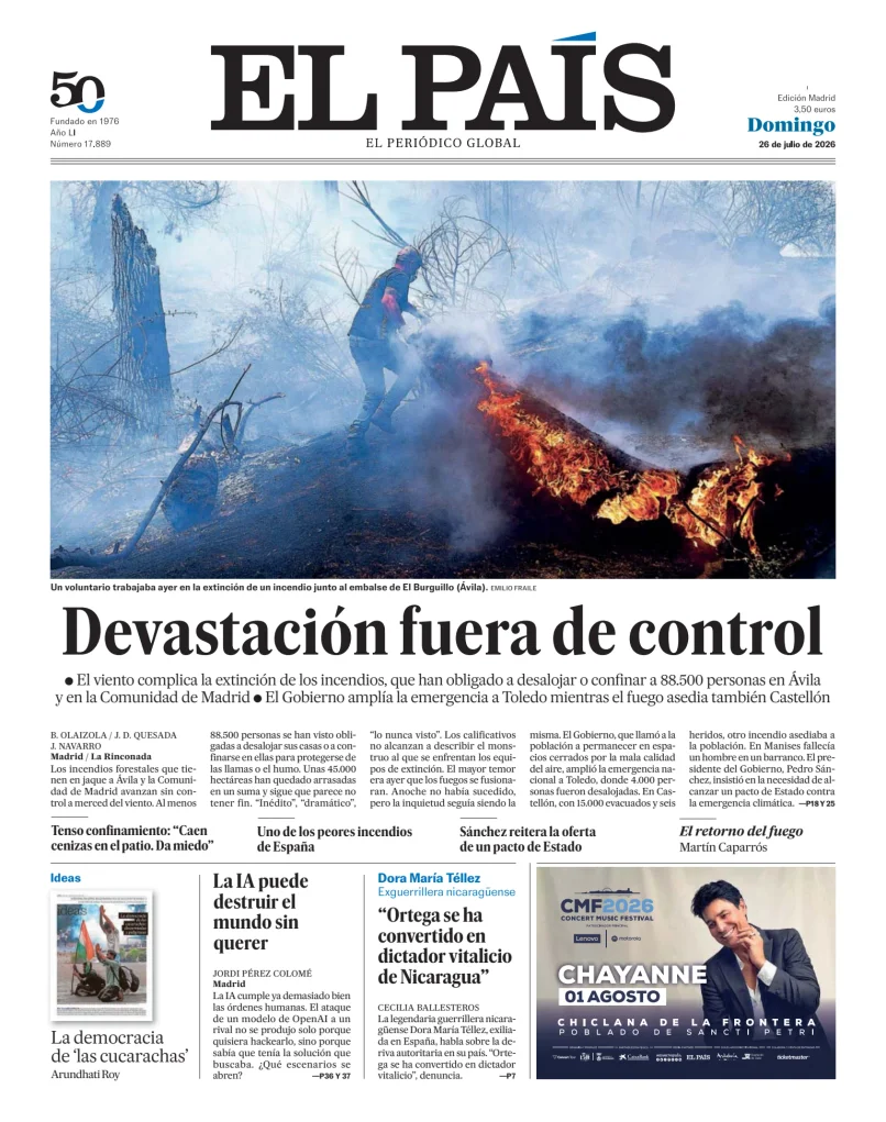 Portada de El País (Nacional)