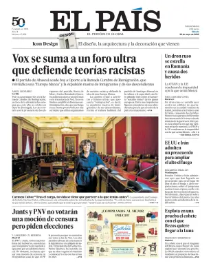 Portada de El País (Nacional), 30 de mayo de 2026
