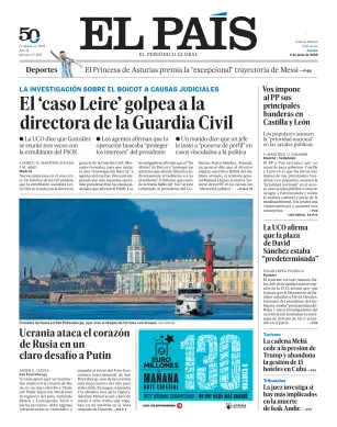 Portada de El País (Nacional), 4 de junio de 2026
