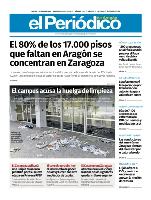Portada de El Periódico Aragón, 2 de junio de 2026