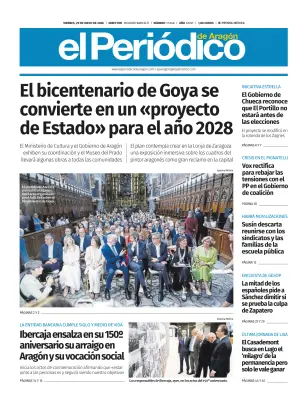 Portada de El Periódico Aragón, 29 de mayo de 2026