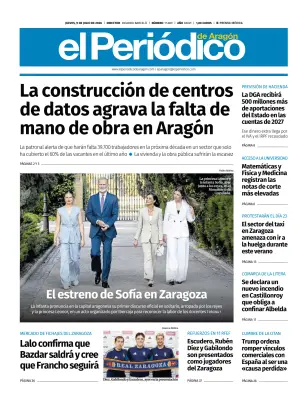 Portada de El Periódico Aragón, 9 de julio de 2026