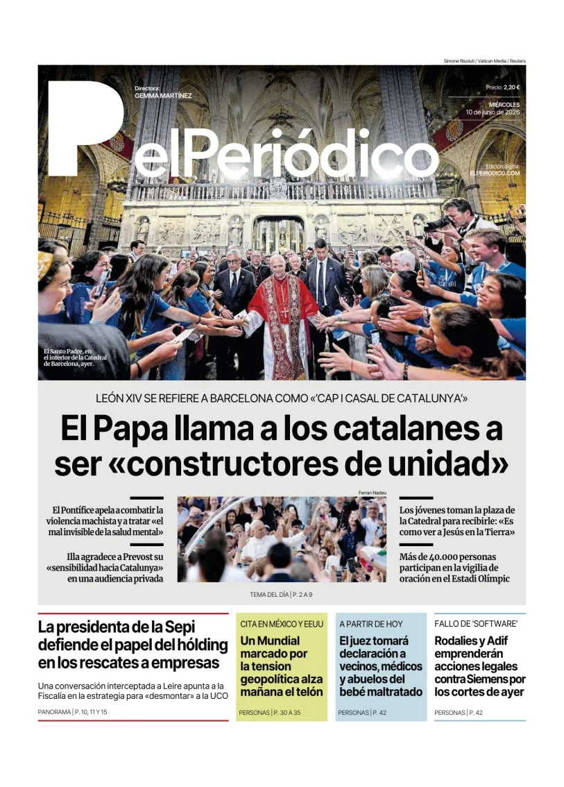 Portada de El Periódico - Castellano