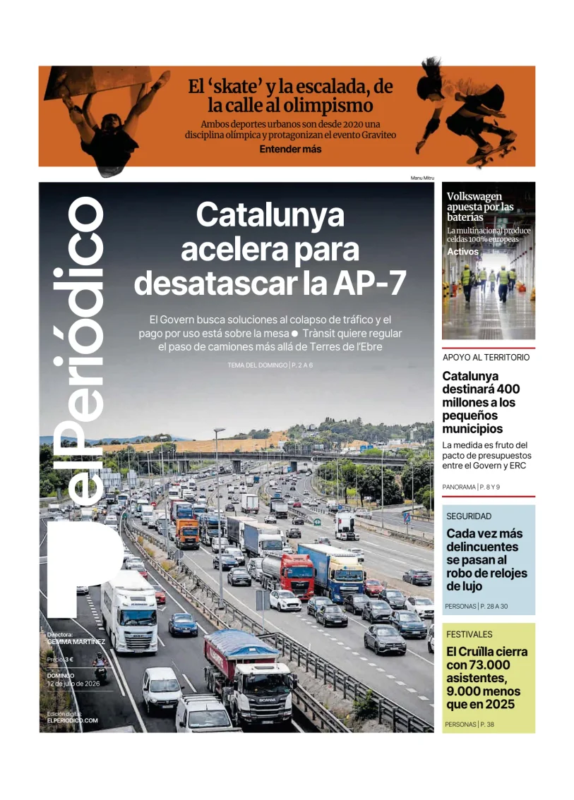 Portada de El Periódico - Castellano
