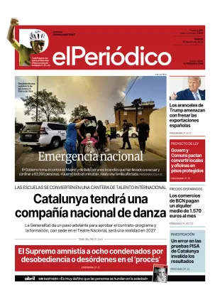Portada de El Periódico - Castellano, 25 de julio de 2026