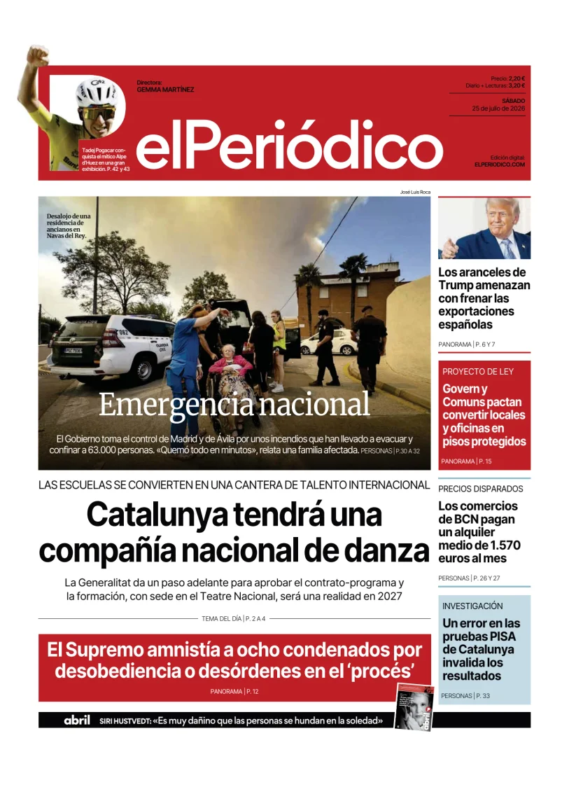 Portada de El Periódico - Castellano