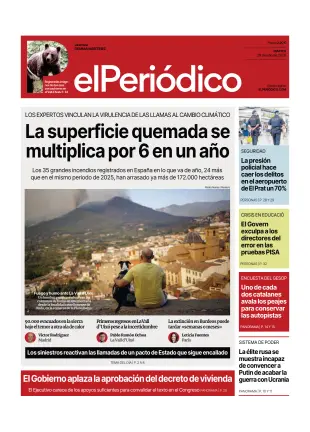 Portada de El Periódico - Castellano, 28 de julio de 2026
