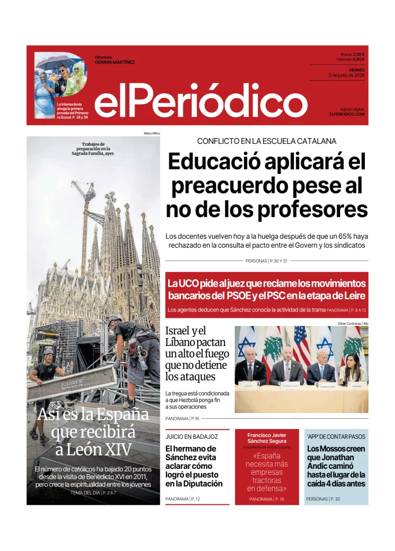 Portada de El Periódico - Castellano