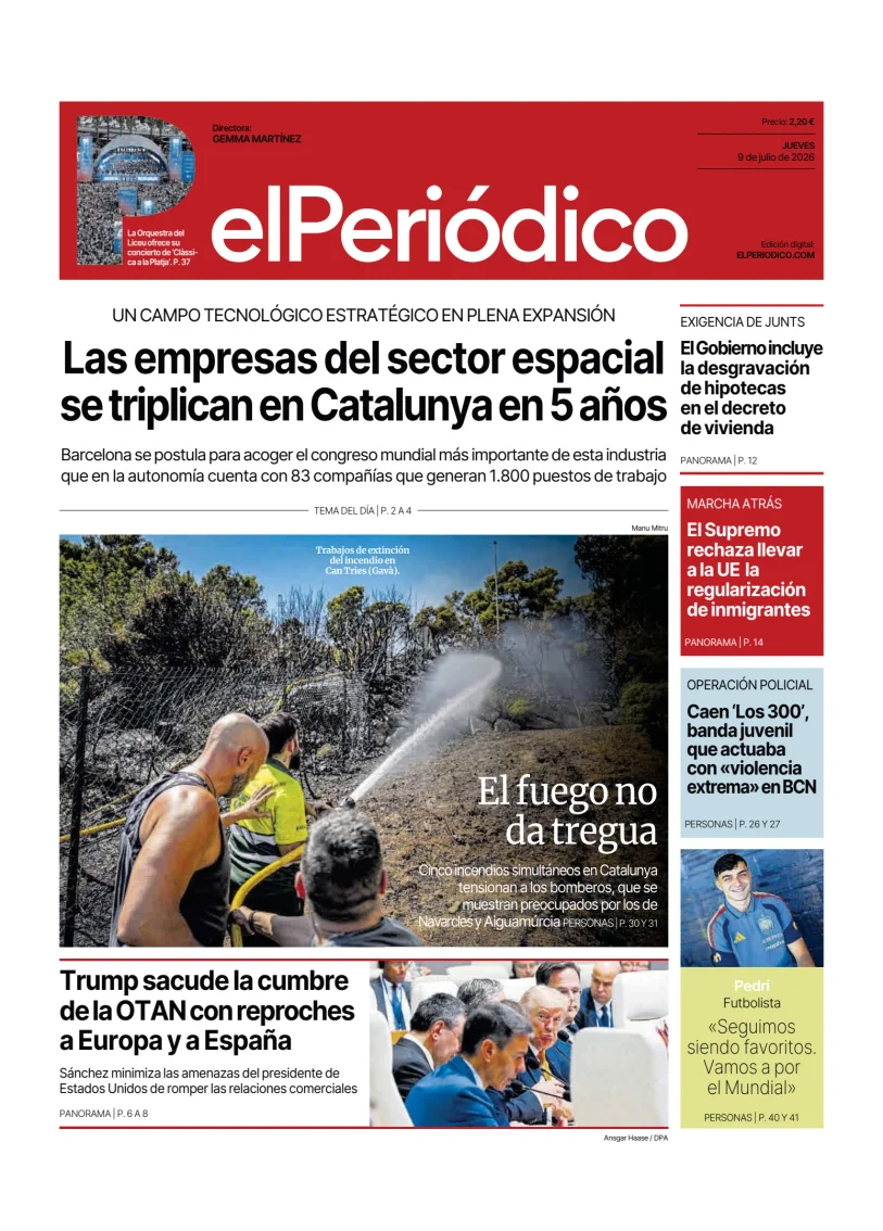 Portada de El Periódico - Castellano