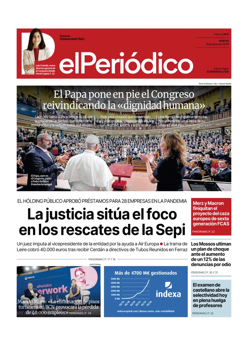 Portada de El Periódico - Castellano