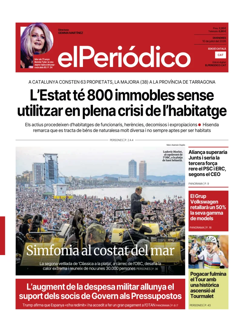 Portada de El Periódico - Català