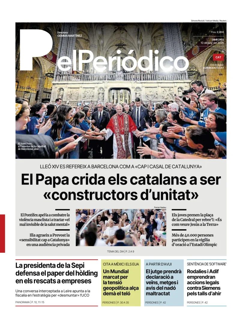 Portada de El Periódico - Català
