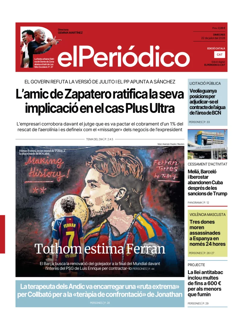 Portada de El Periódico - Català