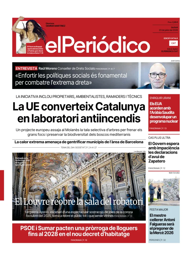 Portada de El Periódico - Català