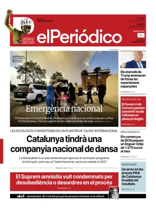 Portada de El Periódico - Català, 25 de julio de 2026