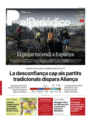 Portada de El Periódico - Català, 27 de julio de 2026