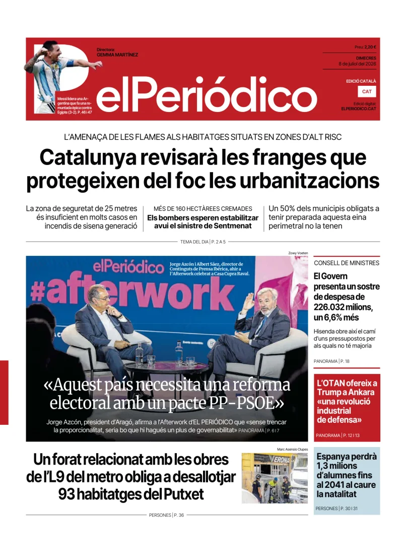 Portada de El Periódico - Català
