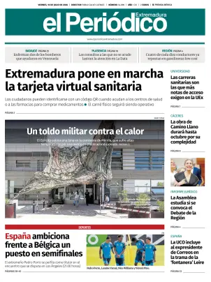 Portada de El Periódico Extremadura, 10 de julio de 2026