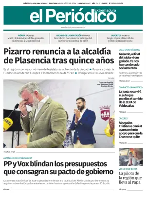 Portada de El Periódico Extremadura, 10 de junio de 2026
