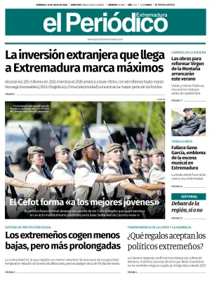 Portada de El Periódico Extremadura, 12 de julio de 2026