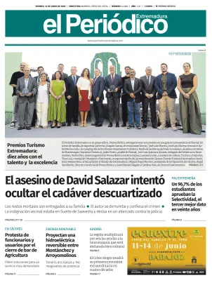 Portada de El Periódico Extremadura, 12 de junio de 2026